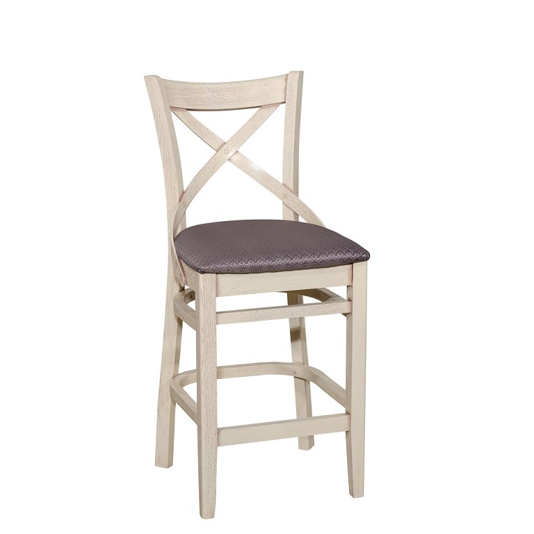 Полубарный стул Соло-ПБ Слоновая кость с патиной ткань Loft 01