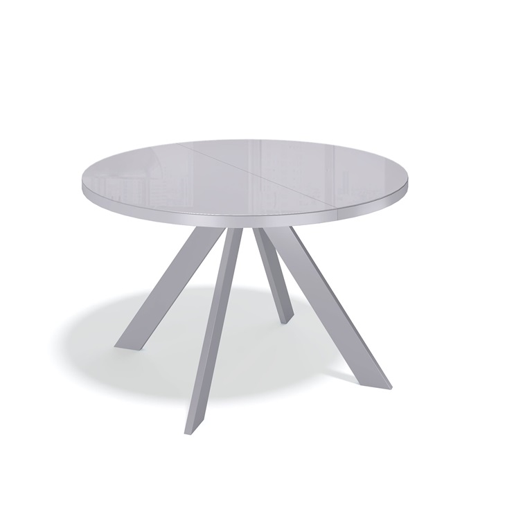 Стол KENNER RL1100 серый / стекло серое глянец
